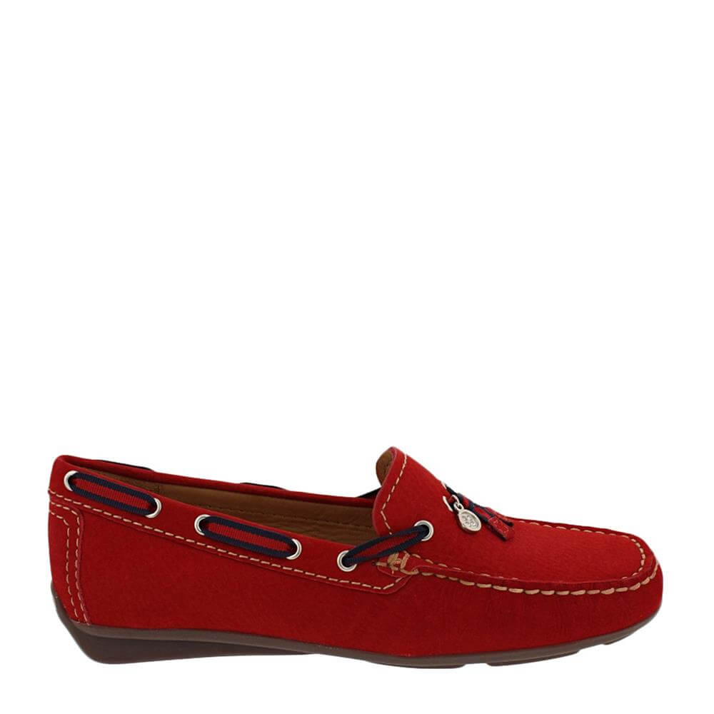 Carl Scarpa Faris Red Leather Loafers